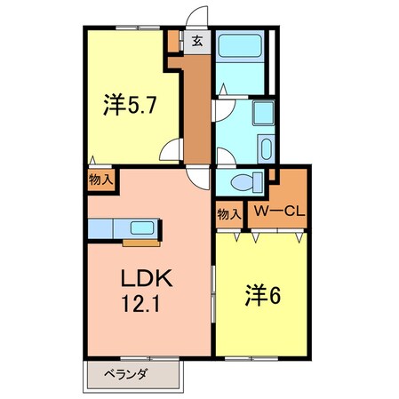 ロイヤルパーク岬の物件間取画像